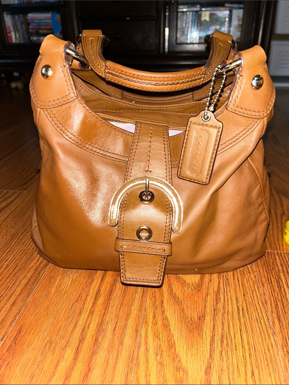 COACH F17219 MEDIUM VINTAGE SOHO LYNN CHOCOLATE BROWN LEATHER HOBO BAG Y2K CHARM